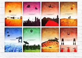 Star Wars Episode I Ix Minimalist Art Poster Print Set Rise Etsy Star Wars Wall Art Jedi Wall Art Star Wars Poster