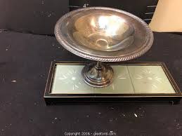 Silver plated candy dish, measures 22cm lenth weights 443gr handle has a figure of a woman good condition has the ravages of time a few demises and scratches please see pictures. Gleaton S Metro Atlanta Auction Company Estate Sale Business Marketplace Auction Fine Jewelry Antique Furniture And Unique Smalls Bidding Begins To End On Thursday August 30 At 8 00pm Item Silver Plated
