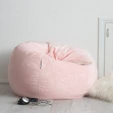 Pierre Fur Bean Bag Blush Pink 2 Sizes Available Fur Bean Bag Pink Bean Bag Bean Bag Chair
