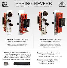Traditional guitar reverbs are tuned to the sound of the guitar and the amplifier it is. Spring Reverb And Xmas Order Cutoffs Thonk Diy Synthesizer Kits Components