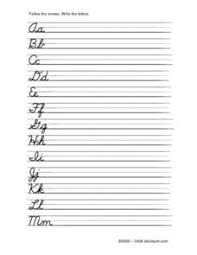 If you write with your left hand. Cursive Writing A To Z Worksheets Letter