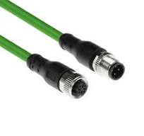 Industrial 1.50 meters Sensor cable M12D 4-pin male to M12D ...
