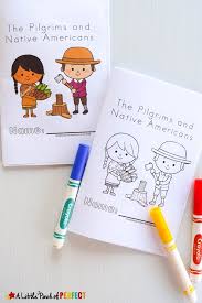 Kids will enjoy the cut and paste activities to. Thanksgiving Free Printable Easy Reader Book Pilgrims And Native Americans