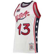 Men's Mitchell & Ness Shaquille O'Neal White USA Basketball 1996 Hardwood  Classics Authentic Jersey
