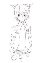 Cute anime boy colouring pages. Wolf Boy Lineart Wolf Boy Anime Anime Guys Drawing Anime Drawings Boy