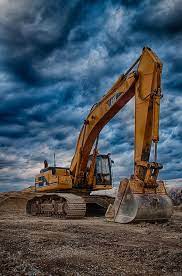 Cat Excavator Art Print By Mike Burgquist Cat Excavator Cat Bulldozer Excavator