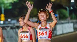 The first of the athletic events. S Porean Mom 37 Who Ran To Lose Weight Finishes 4th At Sea Games 2017 Marathon Mothership Sg News From Singapore Asia And Around The World