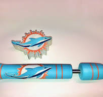 Custom inshore fishing rod with shark tooth inlay