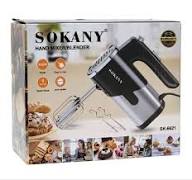 Batidora de mano Sokany SK-6621 – 800 W, 5 velocidades, función turbo y  accesorios - Domiship