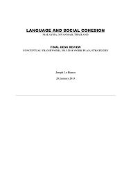 Pdf Language And Social Cohesion Malaysia Myanmar Thailand Final Desk Review