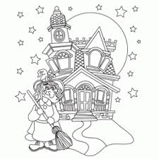 Witch Castle Free N Fun Halloween From Oriental Trading Witch Coloring Pages Halloween Coloring Halloween Coloring Pages