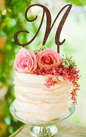 Personalize Your Wedding With This Adorable Cake Topper Perfect For Photos To Cake Topper Wedding Monogram Cake Topper Initials Wedding Cake Toppers Initials