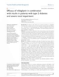 If chronic renal failure is suspected, further outpatient treatment and monitoring are needed. Pdf Efficacy Of Vildagliptin In Combination With Insulin In Patients With Type 2 Diabetes And Severe Renal Impairment