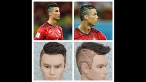 Long on the top, short sides and back hairstyle. Cristiano Ronaldo Zig Zag World Cup 2014 Haircut Tutorial Youtube