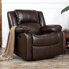 belleze deluxe padded faux leather recliner chair lounge club brown walmart com recliner chair leather recliner chair leather recliner