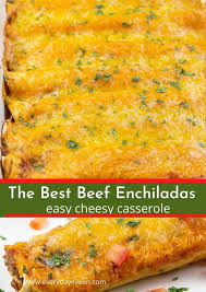 Easy Ground Beef Enchiladas Recipe With A Tasty Center Filled With Beef Beans And Cheese T In 2020 Beef Enchilada Recipe Easy Beef Enchiladas Ground Beef Enchiladas
