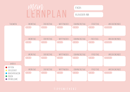 Tipps Mit Herz Lernplan In 2020 Lernen Tipps Schule Hausaufgaben Planer Studieren Tipps