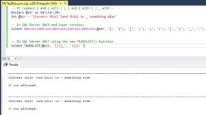 Using Translate In Sql Server Sql Server Sql Server