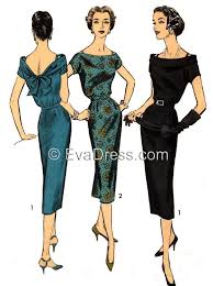 1958 Cocktail Dress E50 8673 Cocktail Dress Patterns Vintage Dress Patterns Fashion