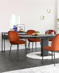 Beautiful kitchen dinette sets with caster chairs offer the perfect addition to any home. Assi Walnut Dark Wood Extending Dining Table And Chairs Danetti