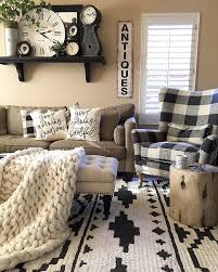 Bedroom Black And White Farmhouse Decor What S Got Gorgeous Style Beautiful Black And White Detailing And Comfy Cozy Vibes Too Farm House Living Room Rustic Farmhouse Living Room Rustic Family Room