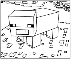 Minecraft Pigs Sheep Coloring In Pages Minecraft Coloring Pages Lego Coloring Pages Kids Coloring Books