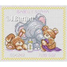 Mencari corak untuk projek stitch cross haiwan. Animal Baby Sampler Cross Stitch Chart