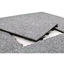 Blocktile 12 X 12 Premium Interlocking Basement Floor Carpet Tile In Gray Floor Carpet Tiles Basement Flooring Carpet Tiles
