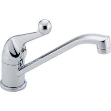 Delta Classic Standard Simple Chrome Single Handle Kitchen Faucet 6104 Faucetlist Com