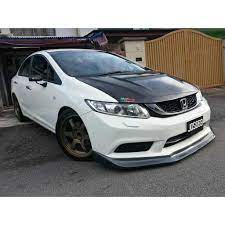 Honda malaysia melancarkan body kit baru untuk pemilik honda civic tak lama selepas new civic 2013 dilancarkan. Honda Civic Fb 2012 Mugen Style Pp Body Kit Trim Front Under Lip Shopee Malaysia