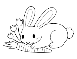 Keep your kids busy doing something fun and creative by printing out free coloring pages. Printable Bunny And Carrot Coloring Page