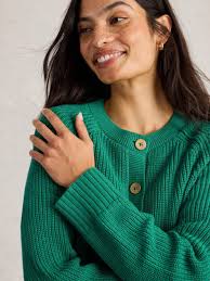 BAILEY COTTON CARDI in BRIGHT GREEN