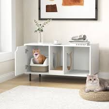 Double Cat Litter Box Enclosure for Two Cats