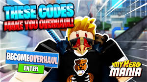 They are free to use for an extra boost on your gameplay! All Codes These My Hero Mania Codes Changed My Quirk Into Overhaul Youtube