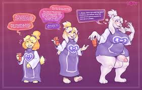 Post 4668435: Animal_Crossing crossover Isabelle Keffotin Toriel Undertale