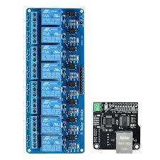 This is an ethernet controller board based on imatic system which could be compatible with the 16 channels relay. Ethernet Control Module Lan Wan Network Server Ip Tcp Rj45 Port 8 Channel Relay Expansion Board For Arduino Ios Raspberry Pi 8 Chs Relay Walmart Canada