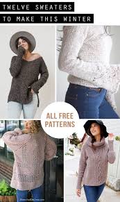 With this vintage baby book, choose from over 10 different patterns, from bonnets and cardigans, socks to blankets. Twelve Free Crochet Sweater Patterns To Make This Winter Megmade With Love