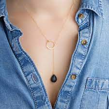 Lariat Lava Diffuser Necklace Essential Oil Diffuser Teardrop Lava Bead Necklace Diffuse Necklace A Necklace Essentials Diffuser Necklace Lava Bead Jewelry