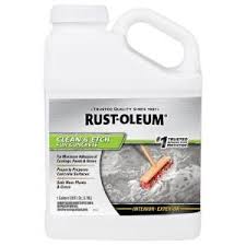 Rust Oleum 1 Gal Concrete Etch And Cleaner 301242 The Home Depot In 2020 Cleaning Concrete Floors Concrete Cleaner Rustoleum