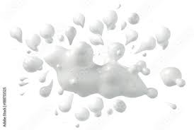 Fondo abstracto de pintura o tinta de color blanco.Salpicadura de liquido  aislado sobre fondo blanco ilustración de Stock | Adobe Stock