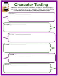 Free Download Character Texting What A Fun Idea For Older Kids Middle School Reading Post Reading Activities School Reading