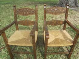 Antique Wood Chairs Furniture Primitive Rush Seat Wood Etsy How To Antique Wood Wood Chair Chair
