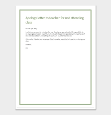 Apology letter for being unable to attend event if you're unable to attend an event, here is a sample template you can use to write an apology letter for being unable to attend an event. Apology Letter For Being Absent In School Sample Format