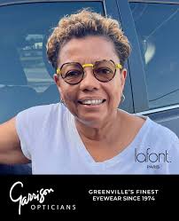 🎉 Check out the fabulous Pat Booker-Christy wearing @lafontparis frames!  🎉 And don't forget, we're offering a special 10% off