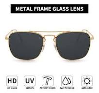 Gafas de Sol Retro Aviador Cuadradas Lente de Vidrio de Alta Calidad Plano  Metal Anteojos Hombre Mujer(Dorado/Gris) : Amazon.com.mx: Ropa, Zapatos y  ...