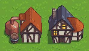Hafnarr On Twitter Buildings Of My Upcoming Game Brewery And Tavern Pixelart Gamedev Gameart Welcome to my pixelatedtavern, please take a beer and enjoy the journey. tavern pixelart gamedev gameart