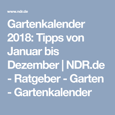 Gartenkalender Tipps Von Januar Bis Dezember Gartenkalender Fruhlingsgarten Garten