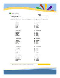 Source Of English Worksheet By Grade Or Levels Synonyms And Antonyms Worksheets Synonyms And Antonyms Antonyms Worksheet Antonyms