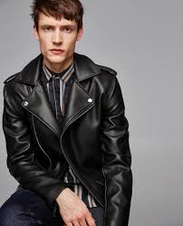 Image 4 Of Faux Leather Biker Jacket From Zara Leather Jeans Men Faux Leather Biker Jacket Biker Jacket
