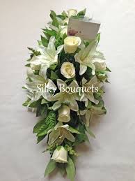 The funeral flower shop delivers floral wreaths casket flowers and funeral flower white modern floral wreath from $149. Artificial Silk Funeral Flower Coffin Spray Casket Topper White Floral Tribute Ebay